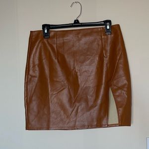 Faux Leather Skirt